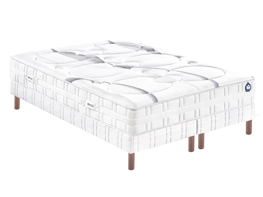 Ensemble Bultex matelas Clearness + sommier + pieds