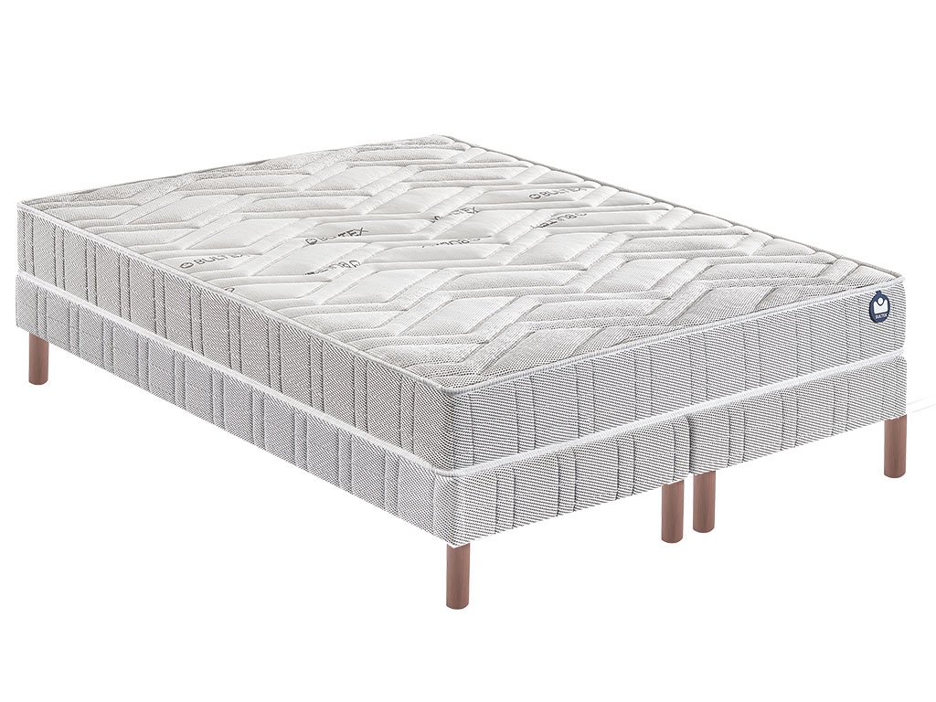 Ensemble Bultex matelas Inox + sommier + pieds