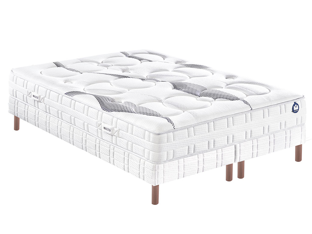 Ensemble Bultex matelas Neatness + sommier + pieds