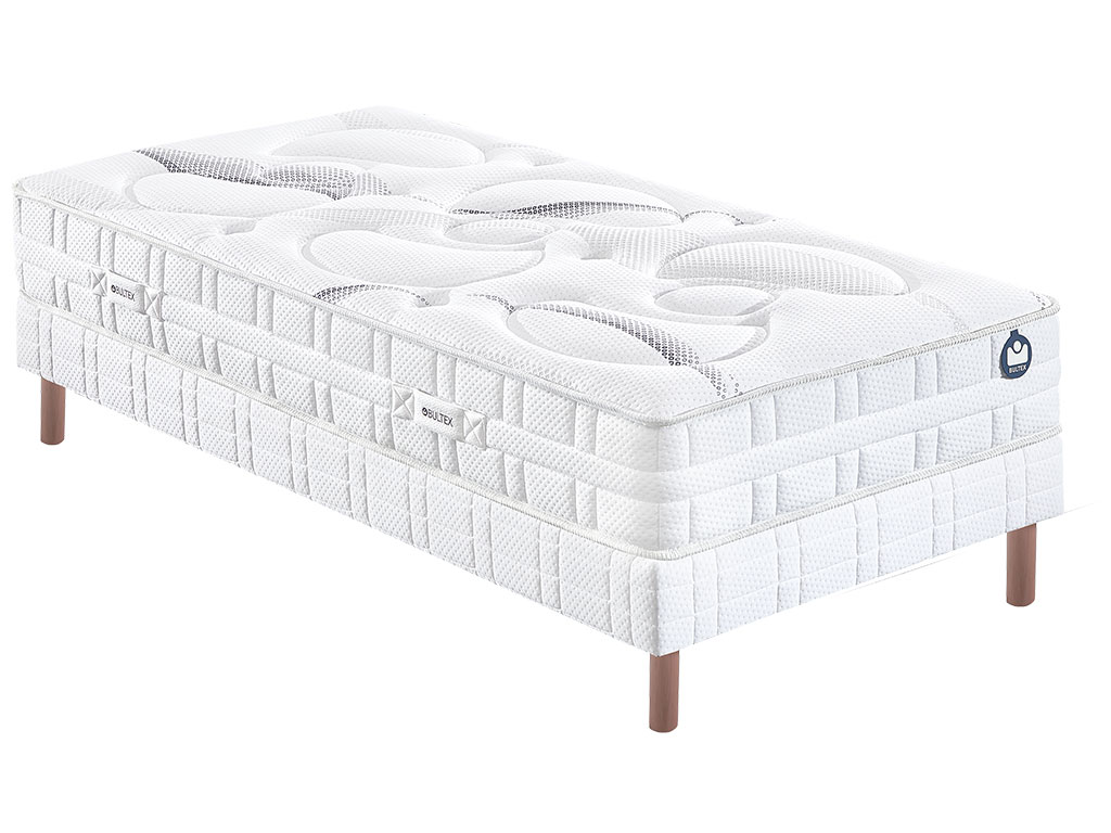 Ensemble Bultex matelas Pureness + sommier + pieds