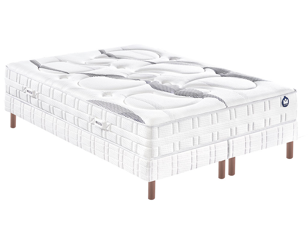 Ensemble Bultex matelas Pureness + sommier + pieds