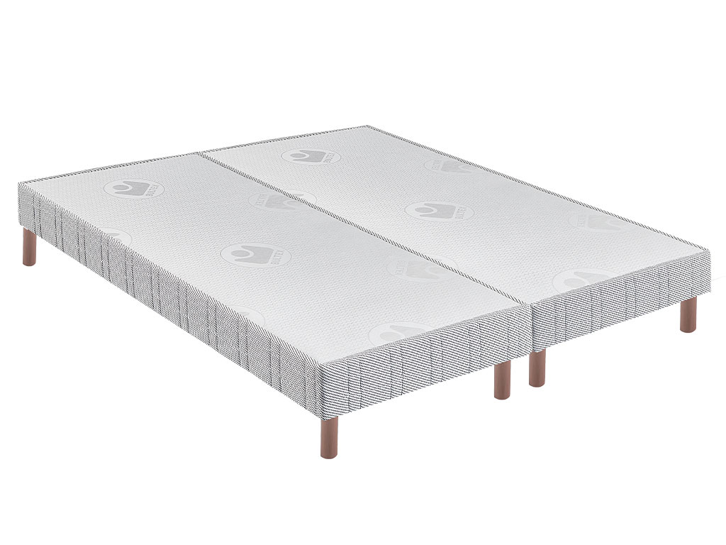 Sommier tapissier bultex confort ferme pieds 2x80x200