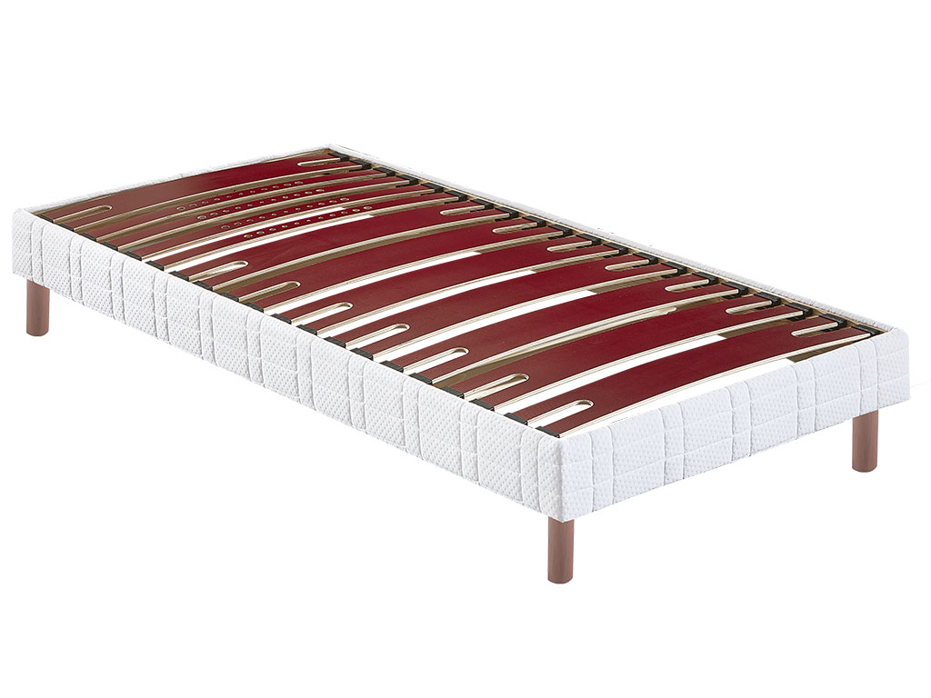 Sommier Bultex confort morphologique bi lattes + pieds