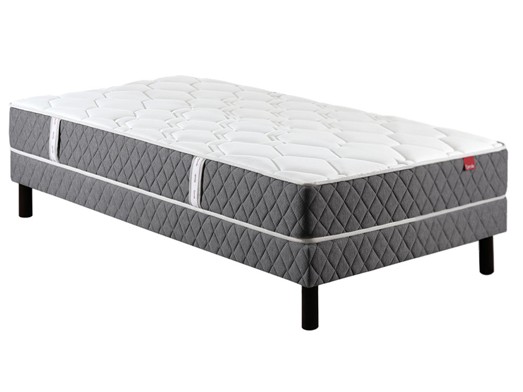 Ensemble Epeda matelas Mode + sommier Dominance + pieds