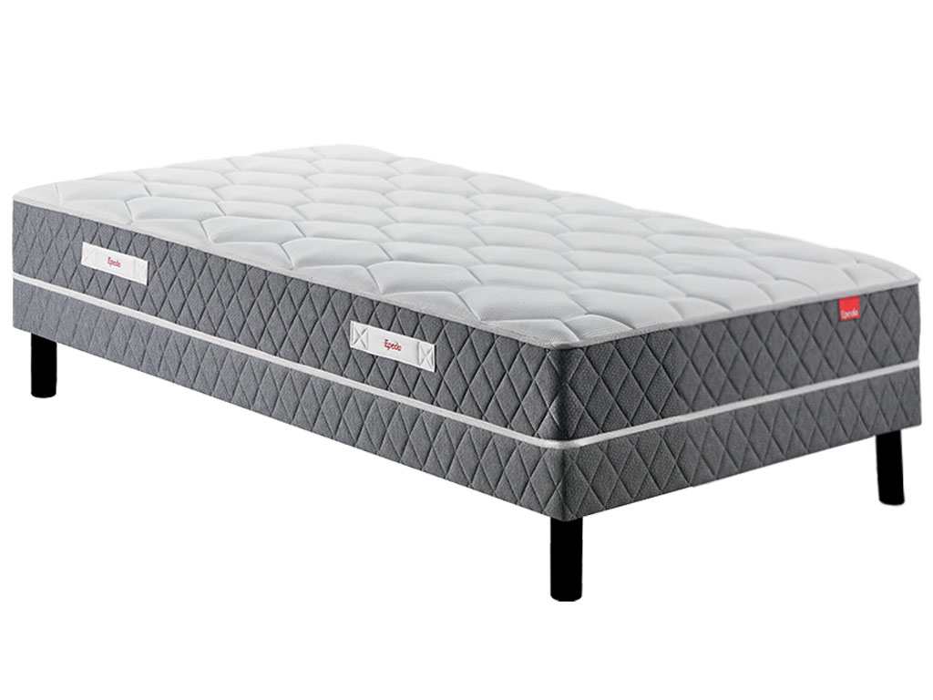 Ensemble Epeda matelas Splendeur + sommier Dominance + pieds