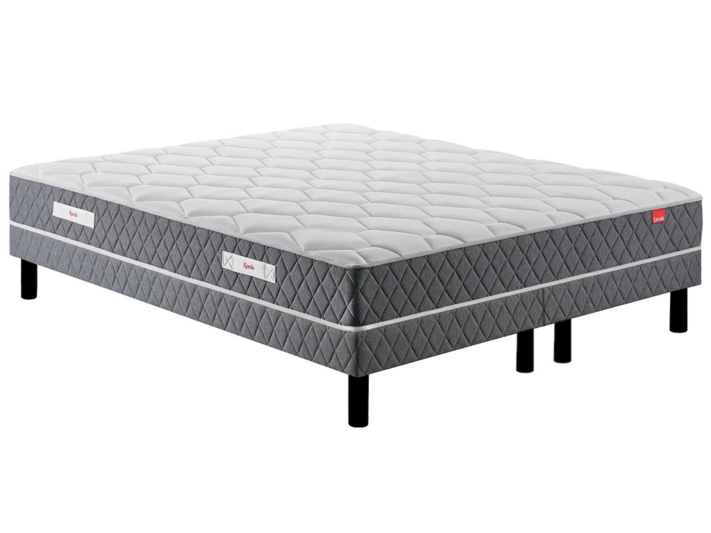 Ensemble Epeda matelas Splendeur + sommier Dominance + pieds