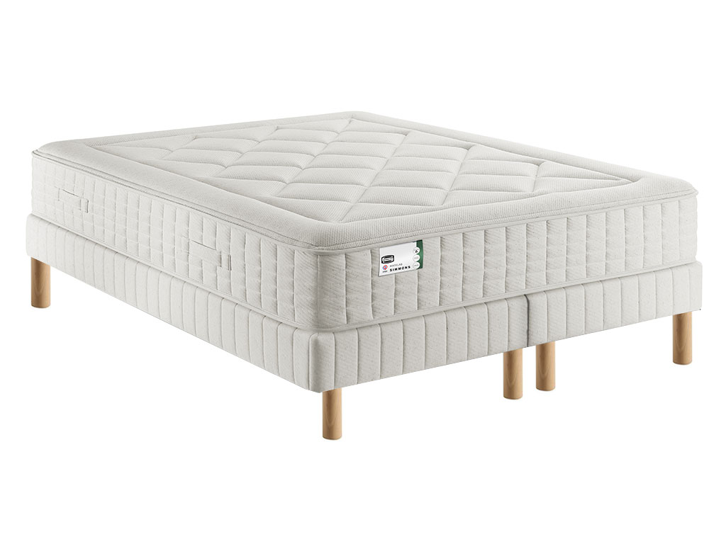 Ensemble Simmons First FR.4 ressorts ensachés + sommier + pieds