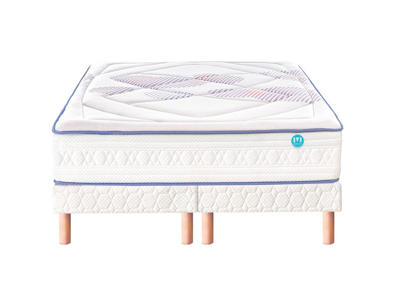 Ensemble Merinos matelas Cheer Fully + sommier + pieds