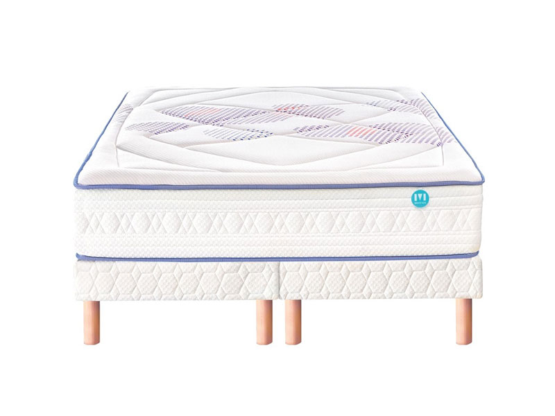 Ensemble Merinos matelas Cheer Fully + sommier + pieds