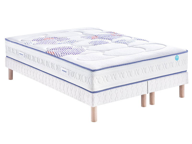 Ensemble Merinos matelas Chilly Wave + sommier + pieds