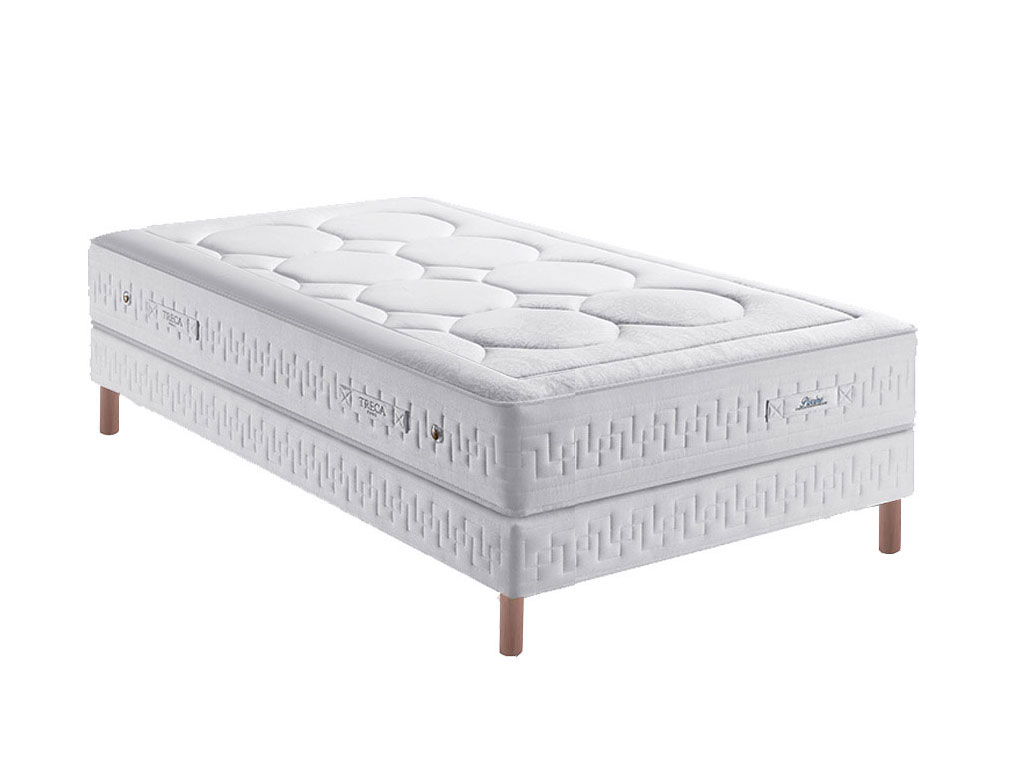 Ensemble Treca matelas Pivoine + sommier + pieds