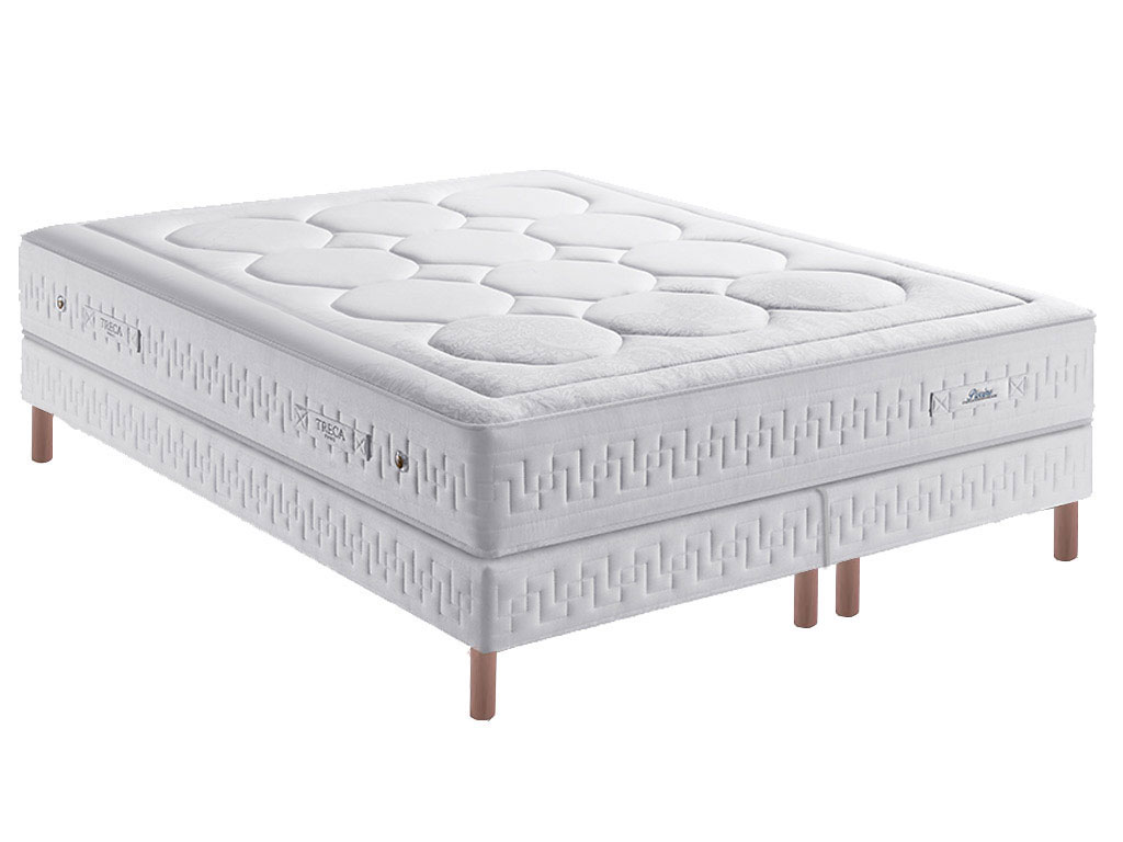 Ensemble Treca matelas Pivoine + sommier + pieds