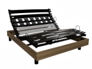 Sommier électrique Alliance mono finition bois 120x190
