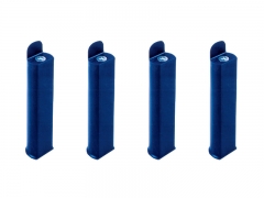 4 pieds de lit coloris bleu PVC 22cm