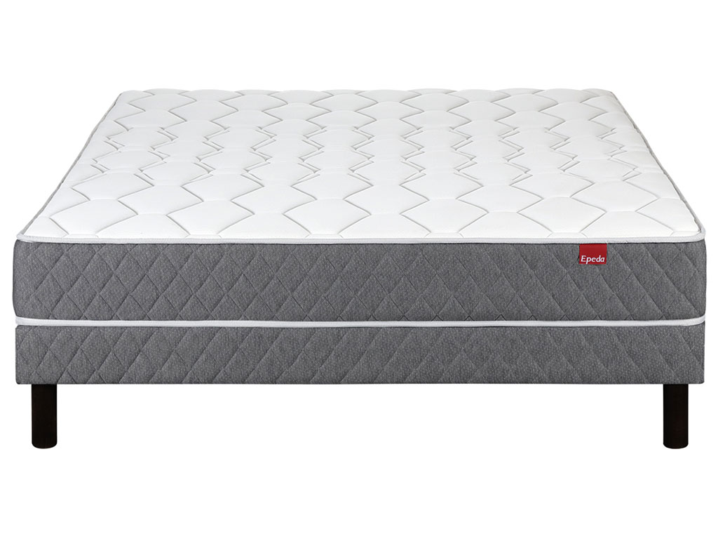 Ensemble Epeda matelas Mode + sommier Dominance + pieds