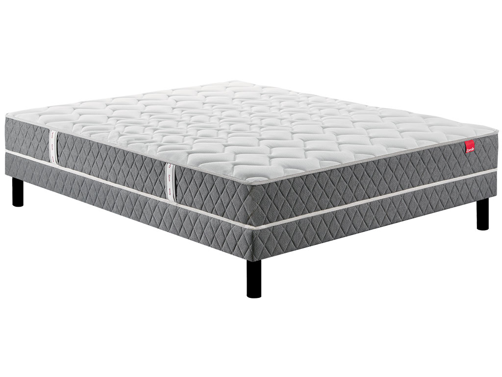 Ensemble Epeda matelas Tendance + sommier Dominance + pieds 140x190