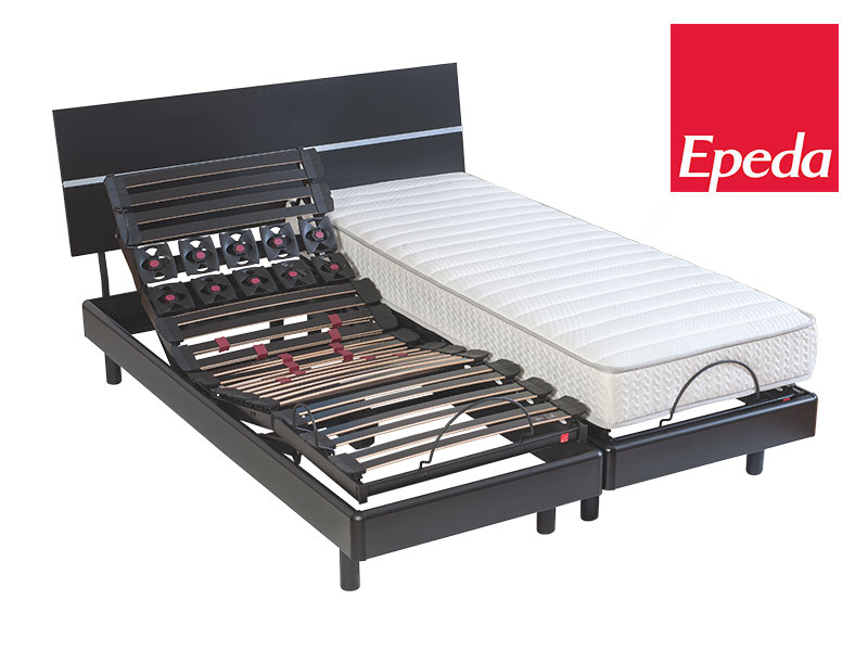 Lit electrique Epeda Cosmo relax + matelas Cosmo Ressorts