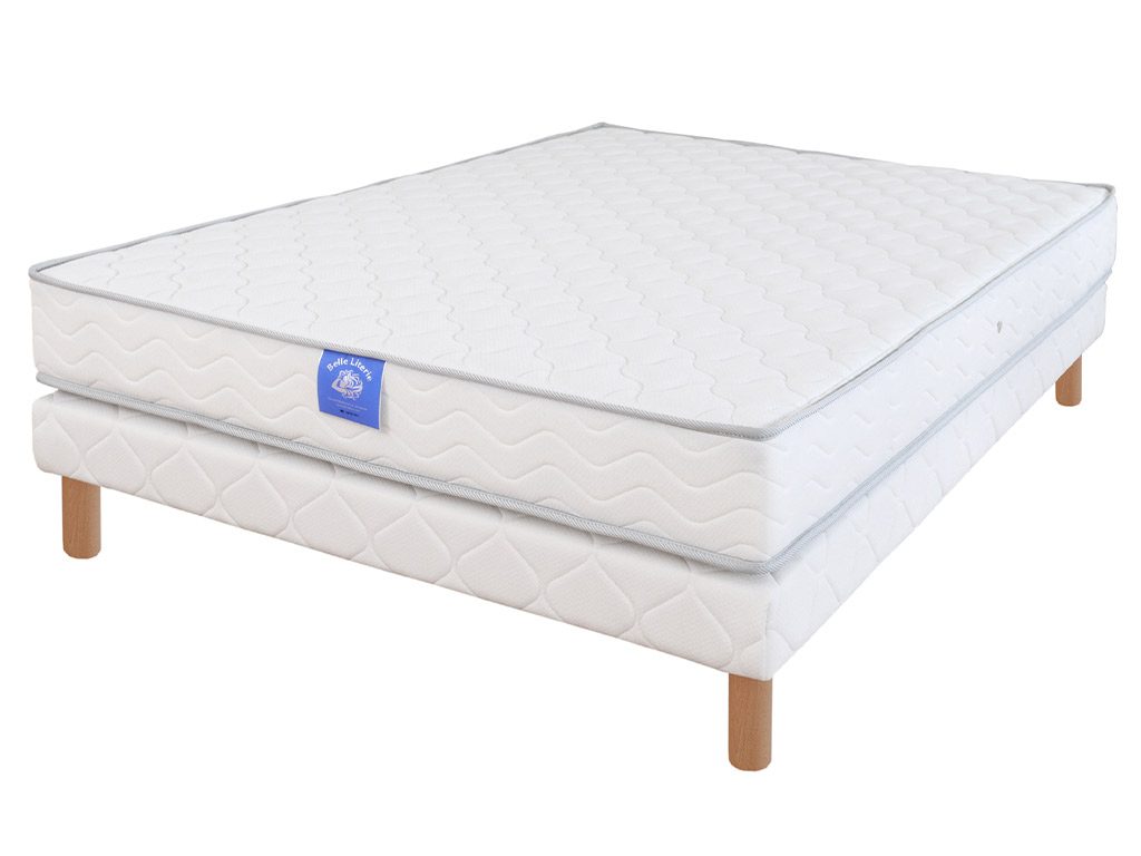 Ensemble matelas sardem belle literie rubis sommier tapissier 120x190