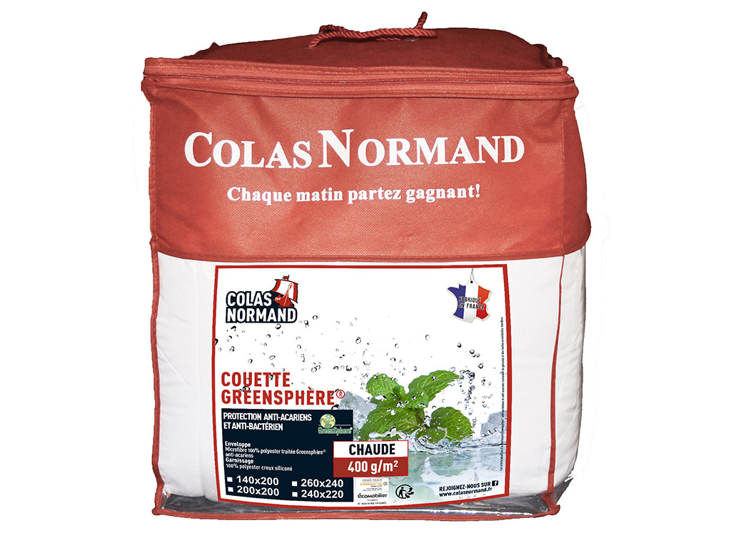 Couette Colas Normand anti acariens Greensphere