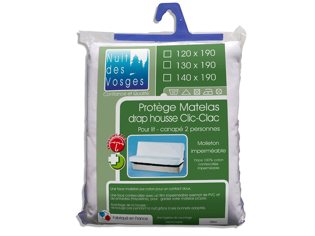 Protège matelas molleton 100% coton bonnet 50 cm - Hôtellerie